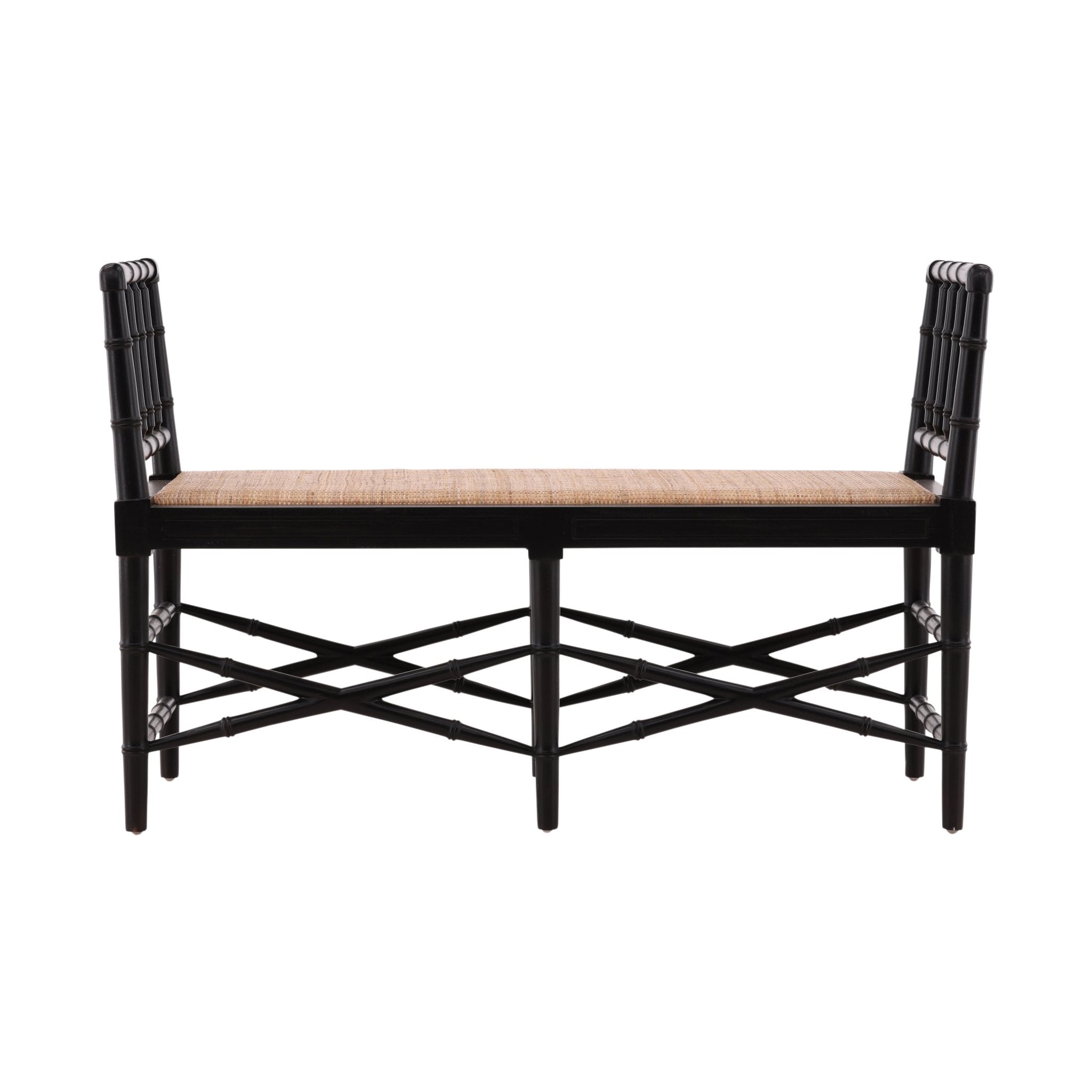 Black Palm Bench - 50' detail view by Furniture Classics at ZIN Home