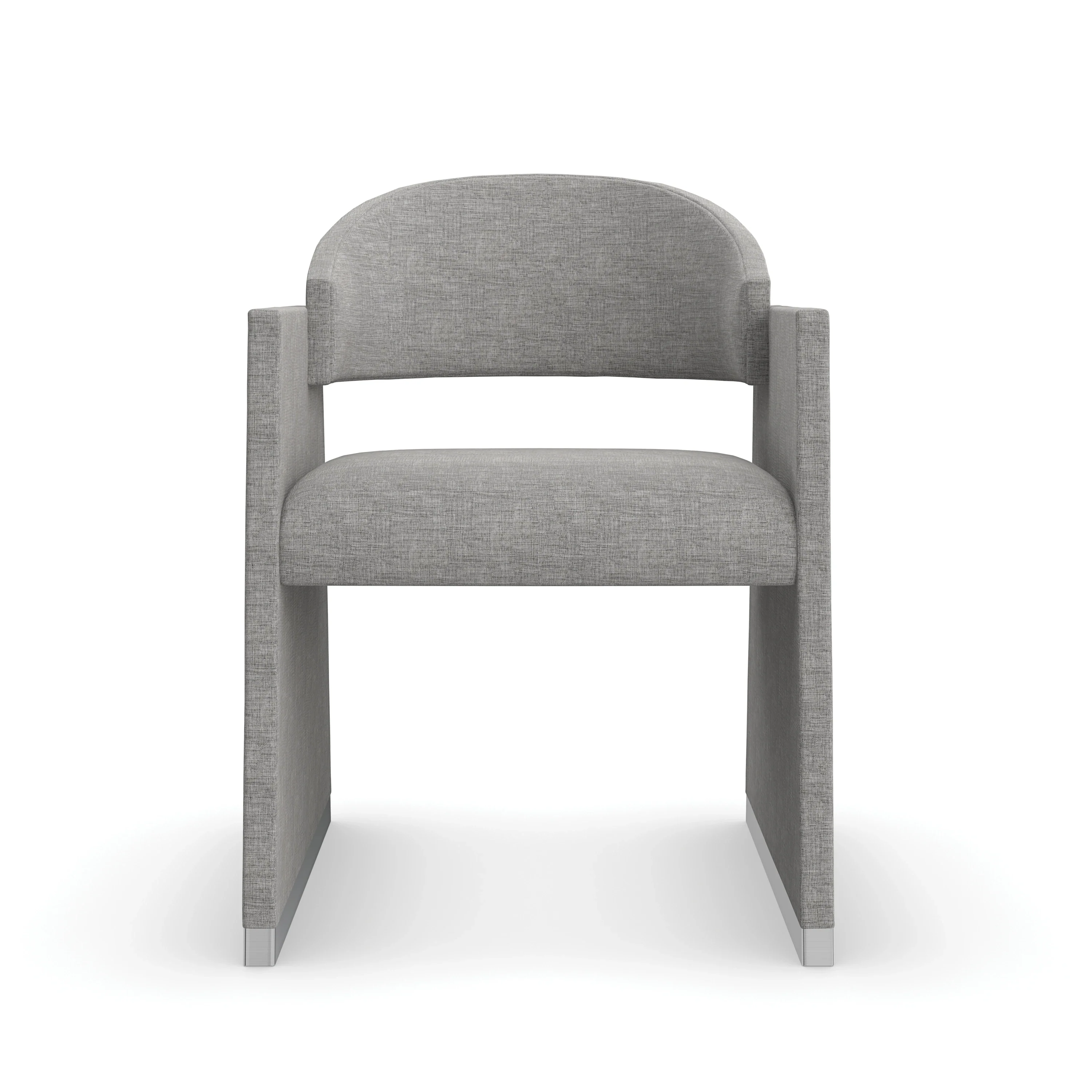 Polish Off Polished Silver Dining Chair 23" by Caracole
