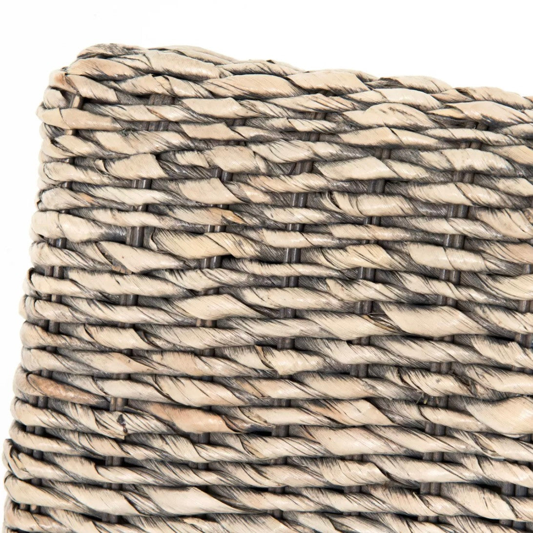 Banana Leaf Woven Dining Side Chair - Grey Wash