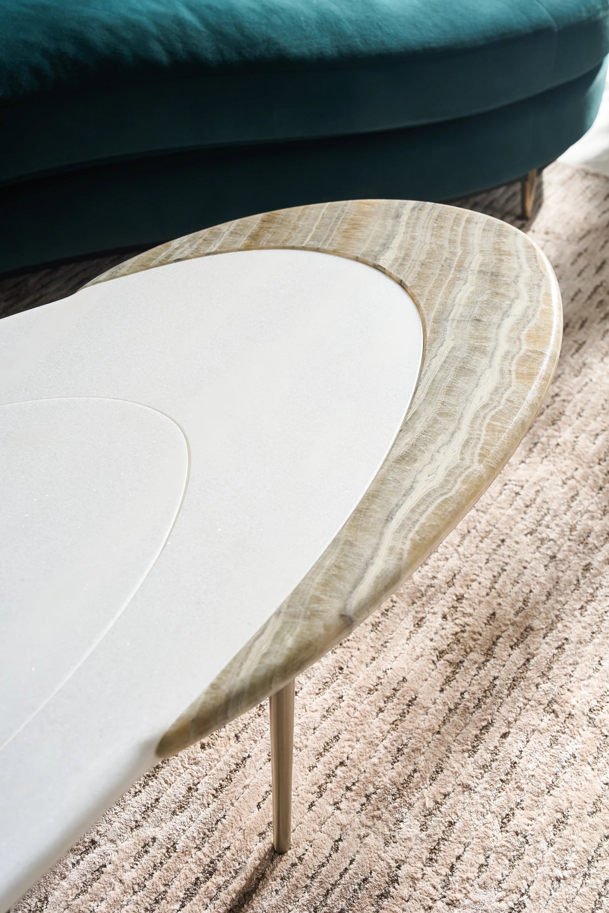 Resonance Champagne Gold Coffee Table 66" by Caracole - view 4