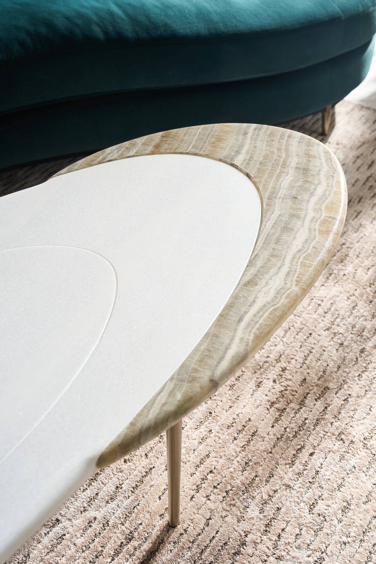 Resonance Champagne Gold Coffee Table 66" by Caracole - view 4