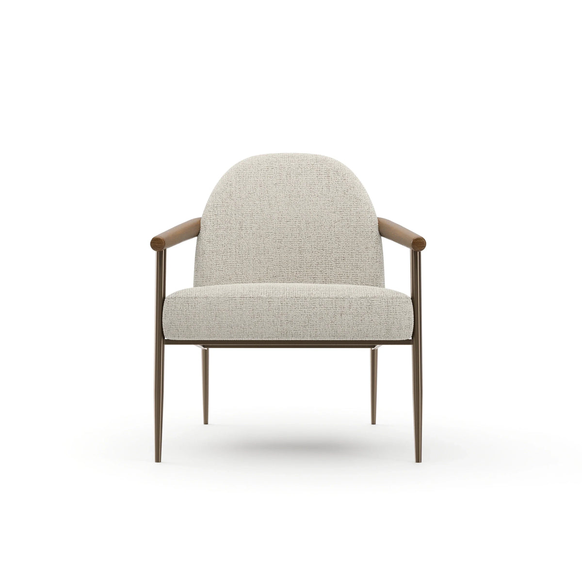 Altura Lounge Chair - Oatmeal Champagne Gold 28" by Caracole