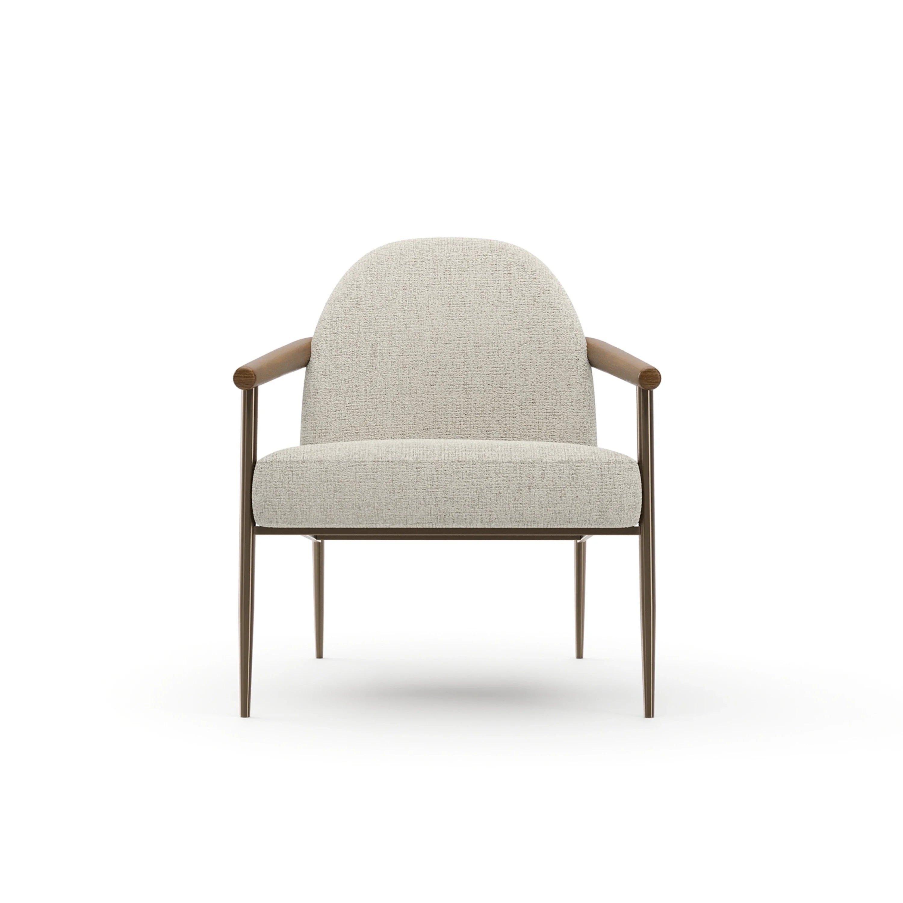 Altura Lounge Chair - Oatmeal Champagne Gold 28" by Caracole