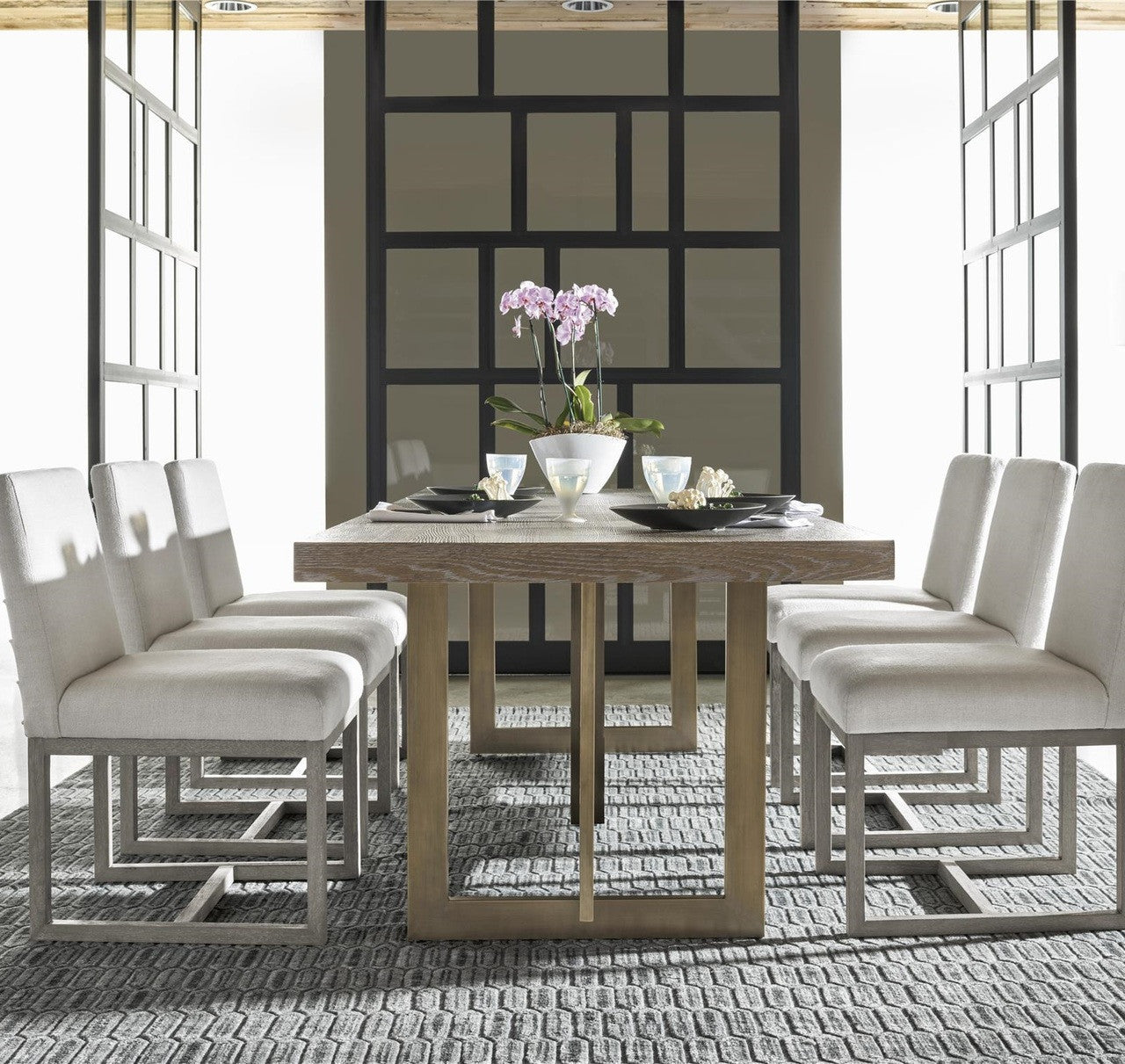 Jamison Belgian Linen Upholstered Modern Dining Chair