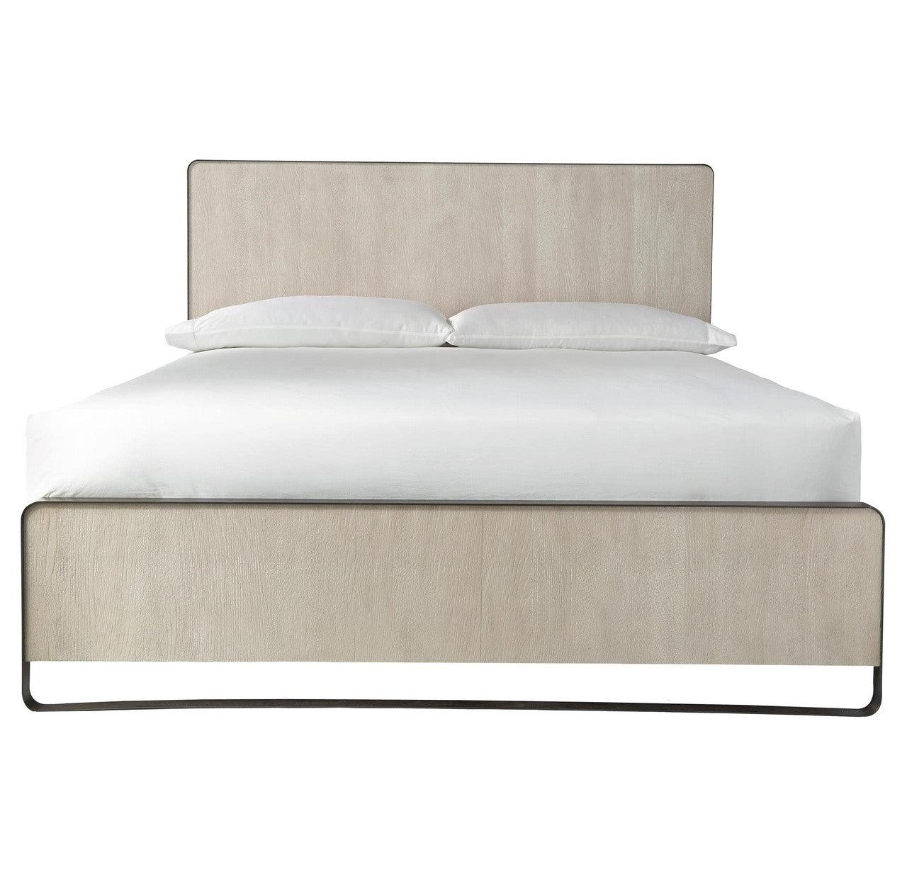 Modern Grey Oak Keaton California  King Size Platform Bed Frame