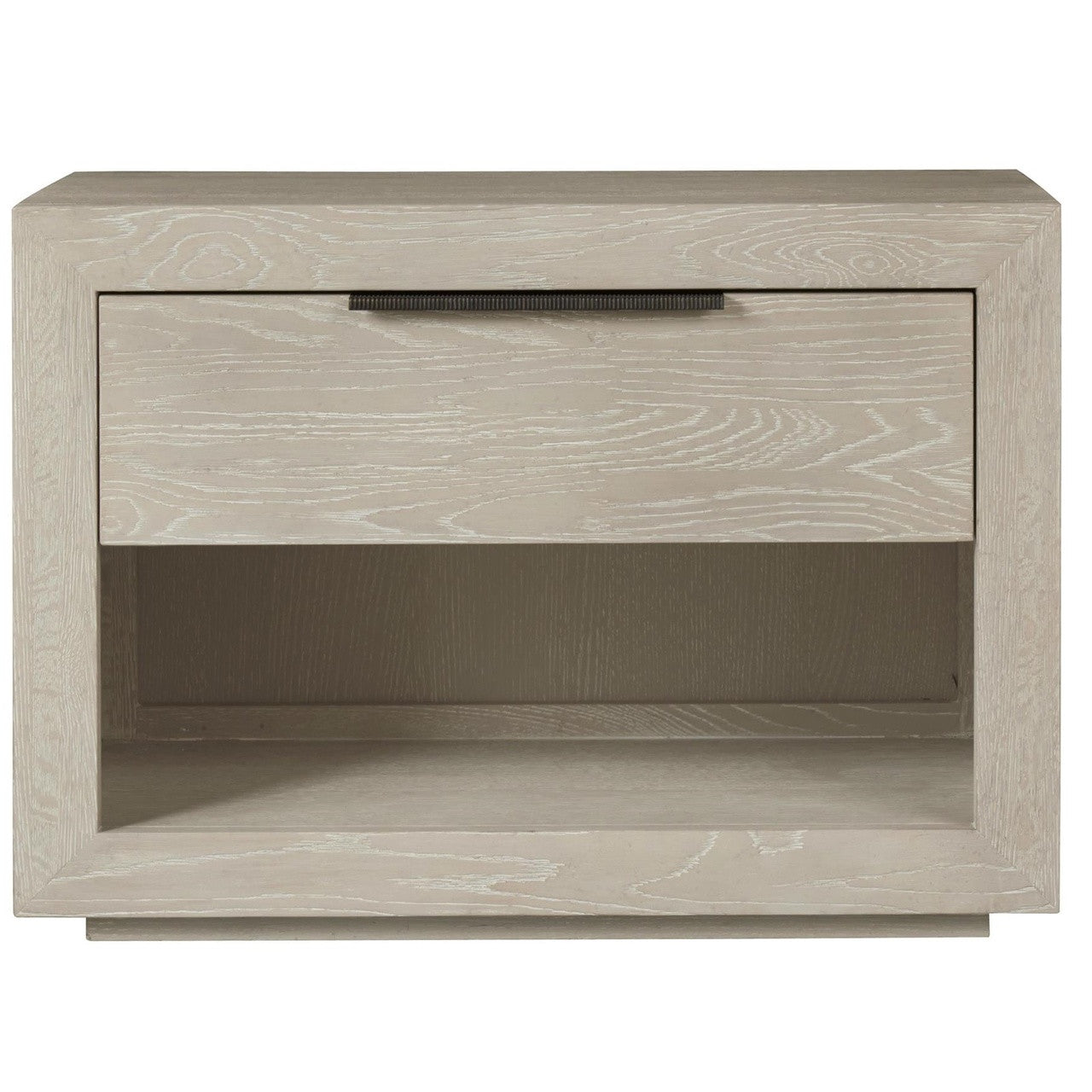 Modern Grey Oak Huston 1 Drawer Nightstand