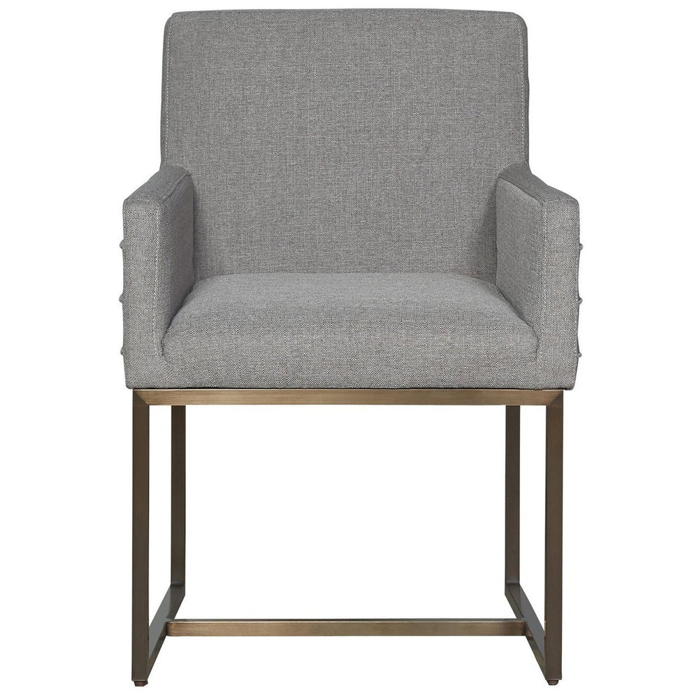 Cooper Modern Bronze Metal Leg Upholstered Arm Chair