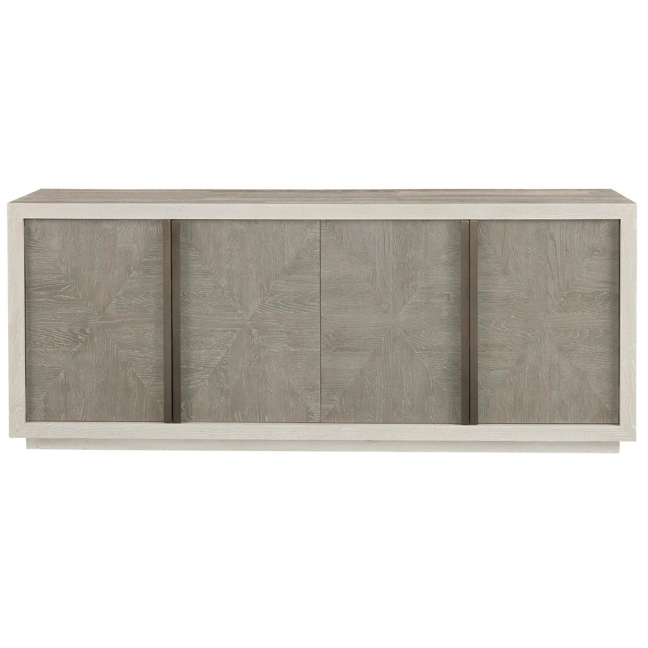 Modern Grey Oak Wood 4 Door Brinkley Credenza Sideboard
