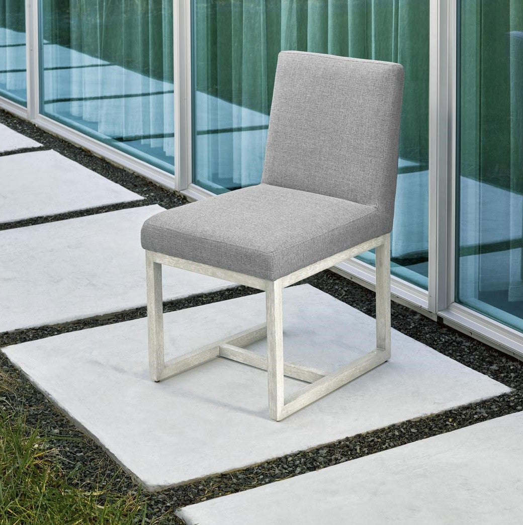 Carter Modern Grey Oak Upholstered Side Chair