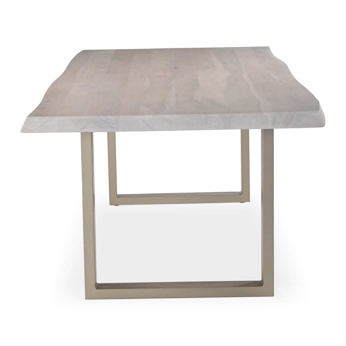 Brooks Dining Table U Base 40" x 79" White Wash Top - Pewter Base by Urbia - detail 3