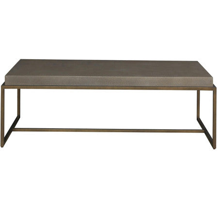 Portobello Modern Shagreen Bronze Coffee Table