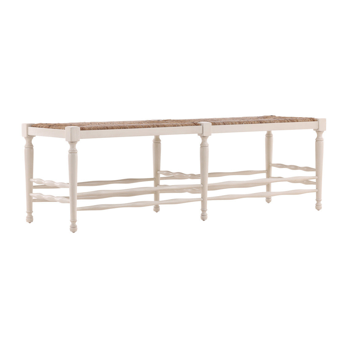 Cream Reed Bench - 60' | Zin Home – zinhome