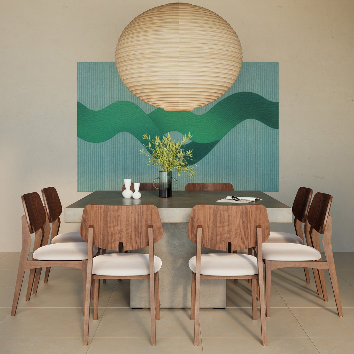 Beth Dining Chair Nogal, Shimmy Cream Vinyl by Urbia - detail 10