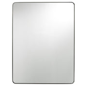 Modern Hollywood Regency Brushed Brass Rectangle Mirror