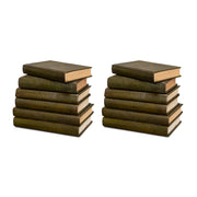 Shagreen Books, Set Of 12, Leaf by Sarreid Ltd