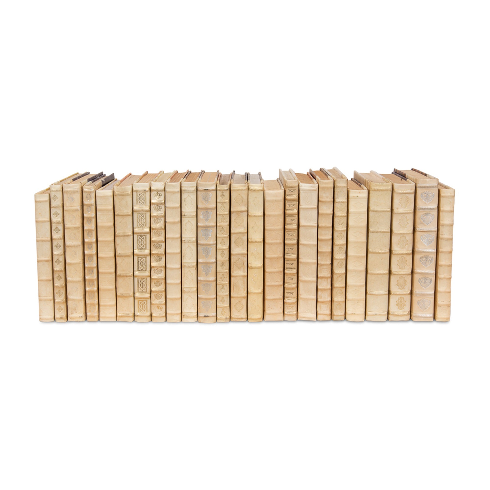 White Leather & Paper Books,S/24 by Sarreid Ltd