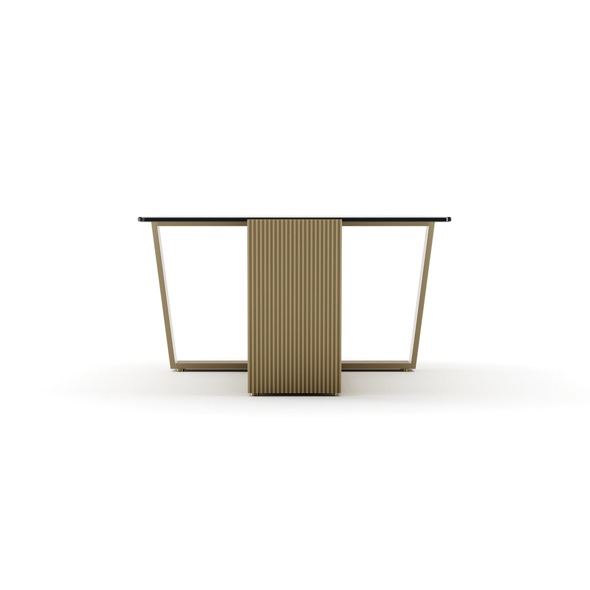 Counter Balance Cocktail Table Brushed Gold 61" by Caracole - view 6