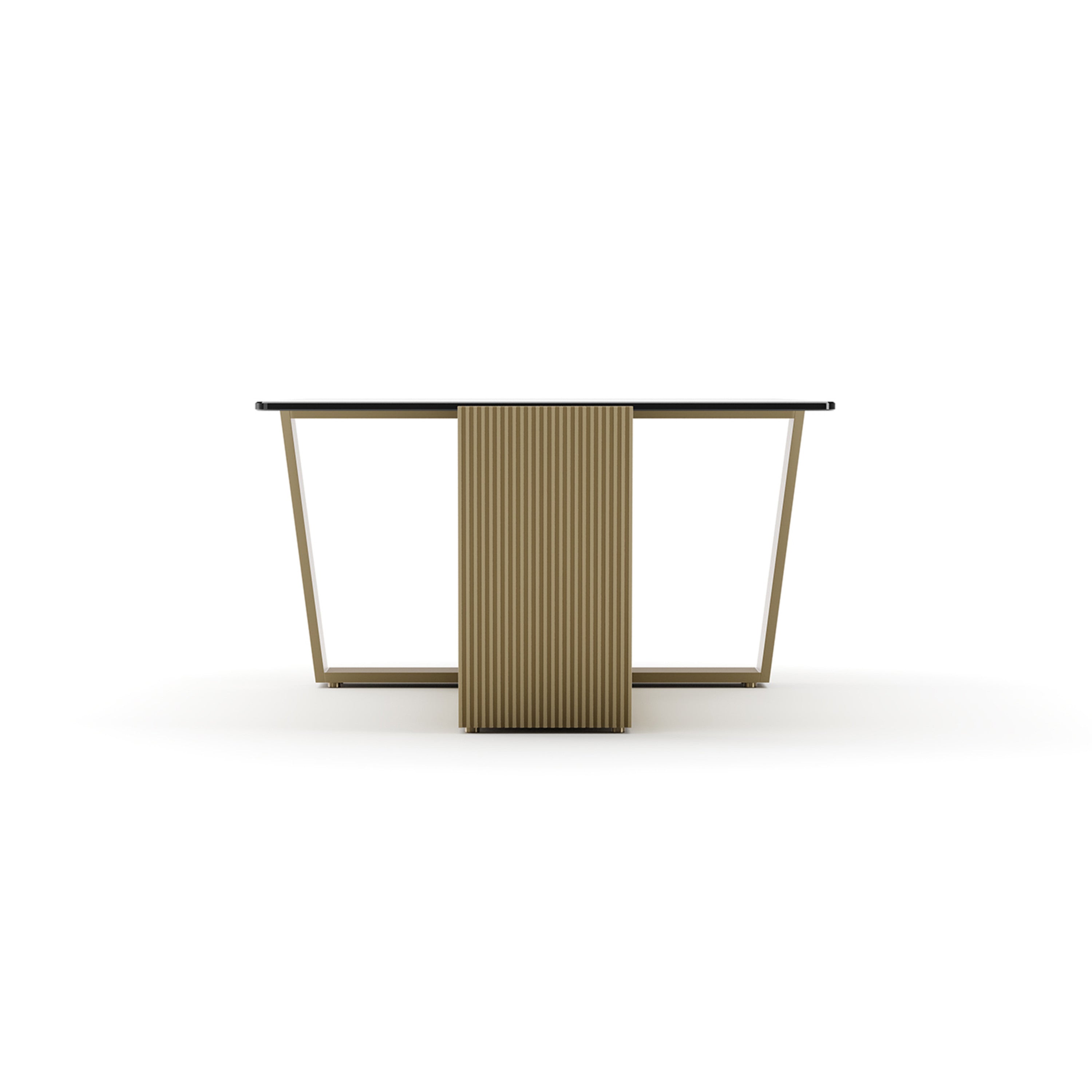 Counter Balance Cocktail Table Brushed Gold 61" by Caracole - view 6
