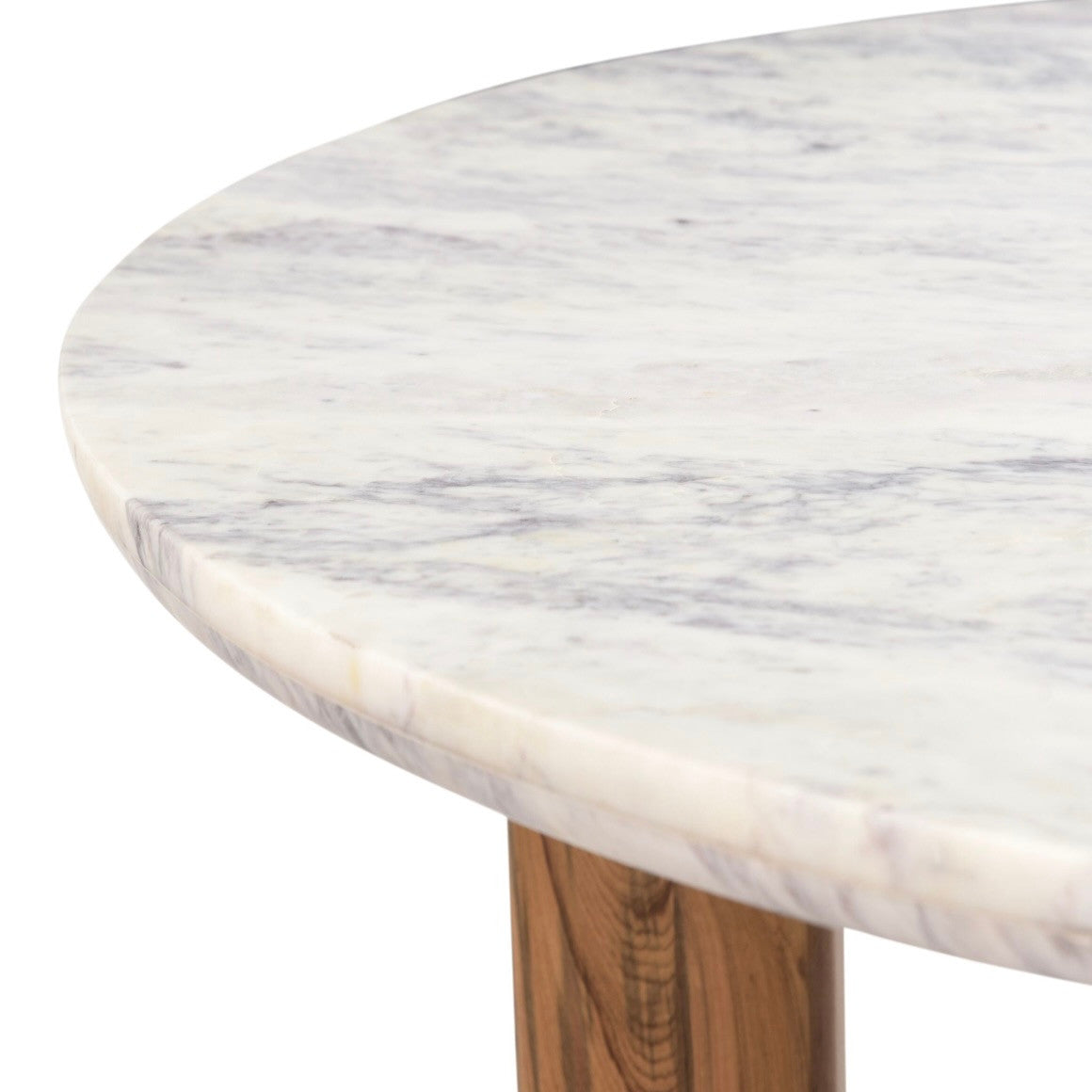 Barcelona Round Reclaimed  Wood and Marble Dining Table 54"