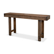 Honeycomb & Cross Console Table by Sarreid Ltd