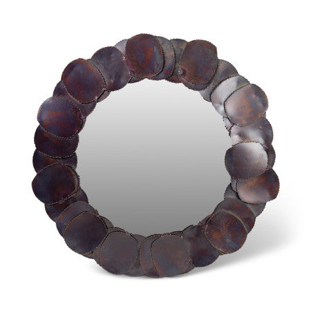 Elements Suri Mirror 33"Dia. - Cobalt