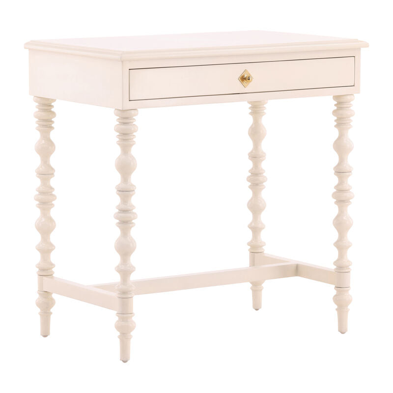 Cream Zepatta Side Table by Furniture Classics at ZIN Home