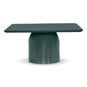 Alessia Short Enamel Coffee Table Obsidian Green, 14.25" by Urbia - product view
