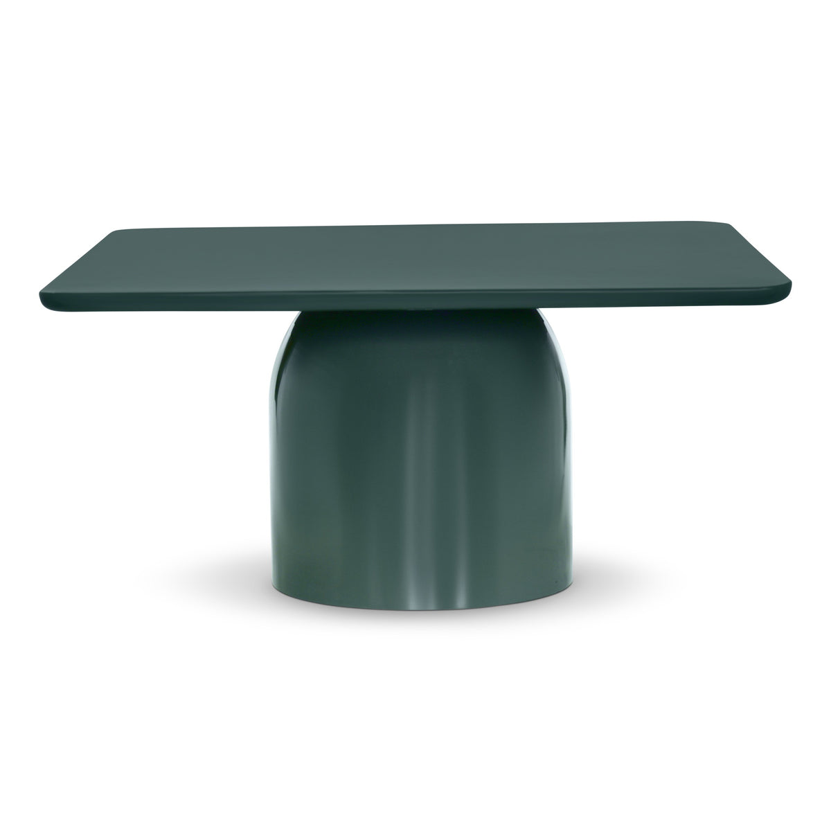 Alessia Short Enamel Coffee Table Obsidian Green, 14.25" by Urbia - product view
