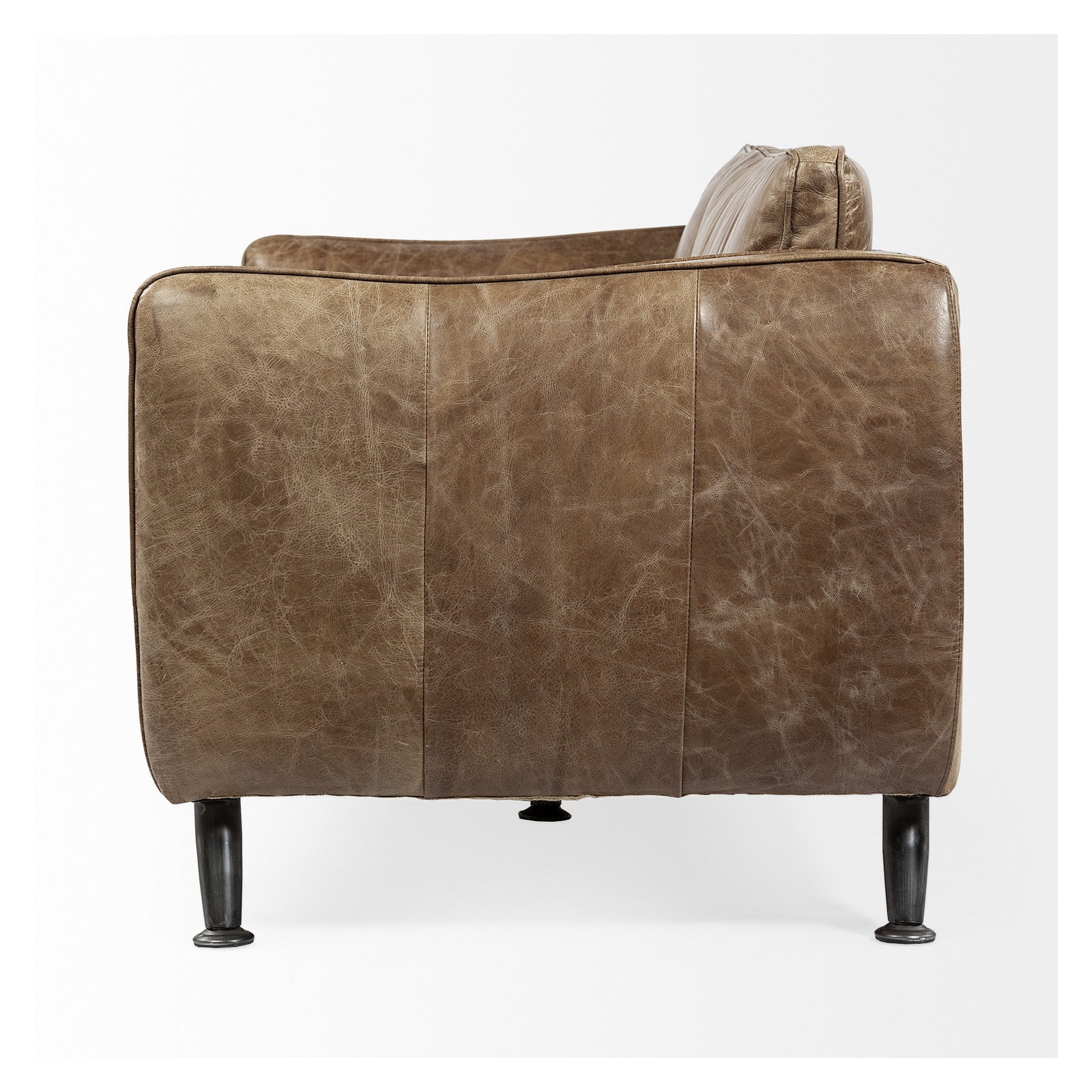 Cobain I 84" Brown Leather Two Seater Sofa by Mercana at ZIN Home