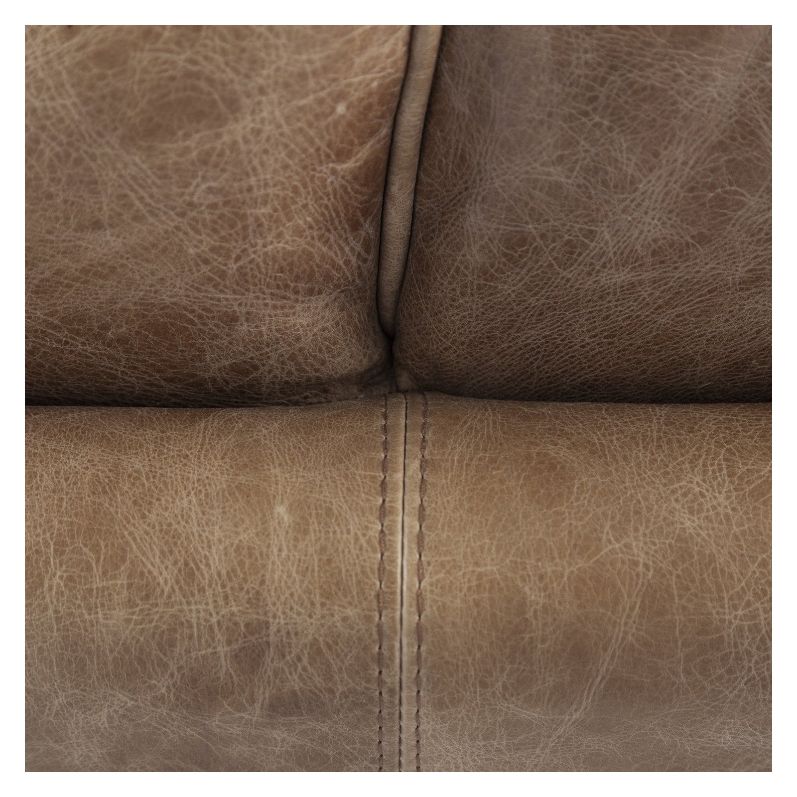 Cobain I 84" Brown Leather Two Seater Sofa by Mercana at ZIN Home