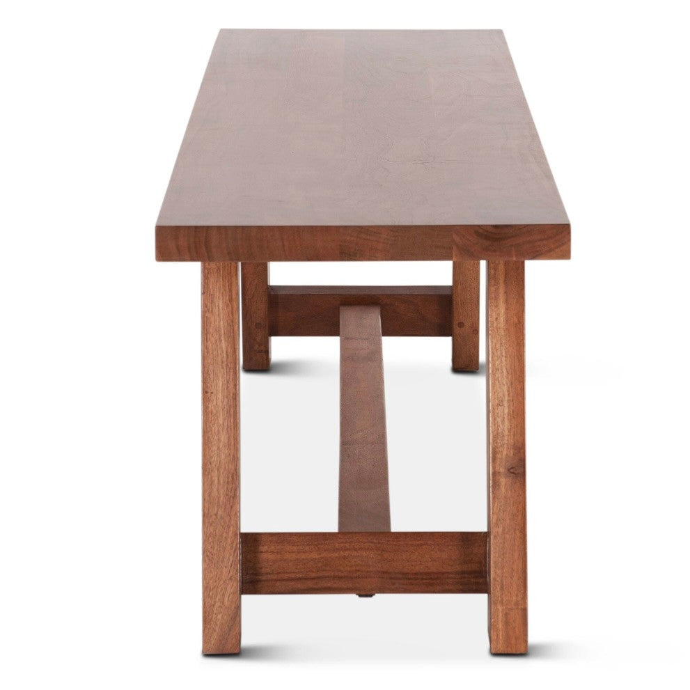Savannah 80" Acacia Wood Dining Bench Cinnamon Brown