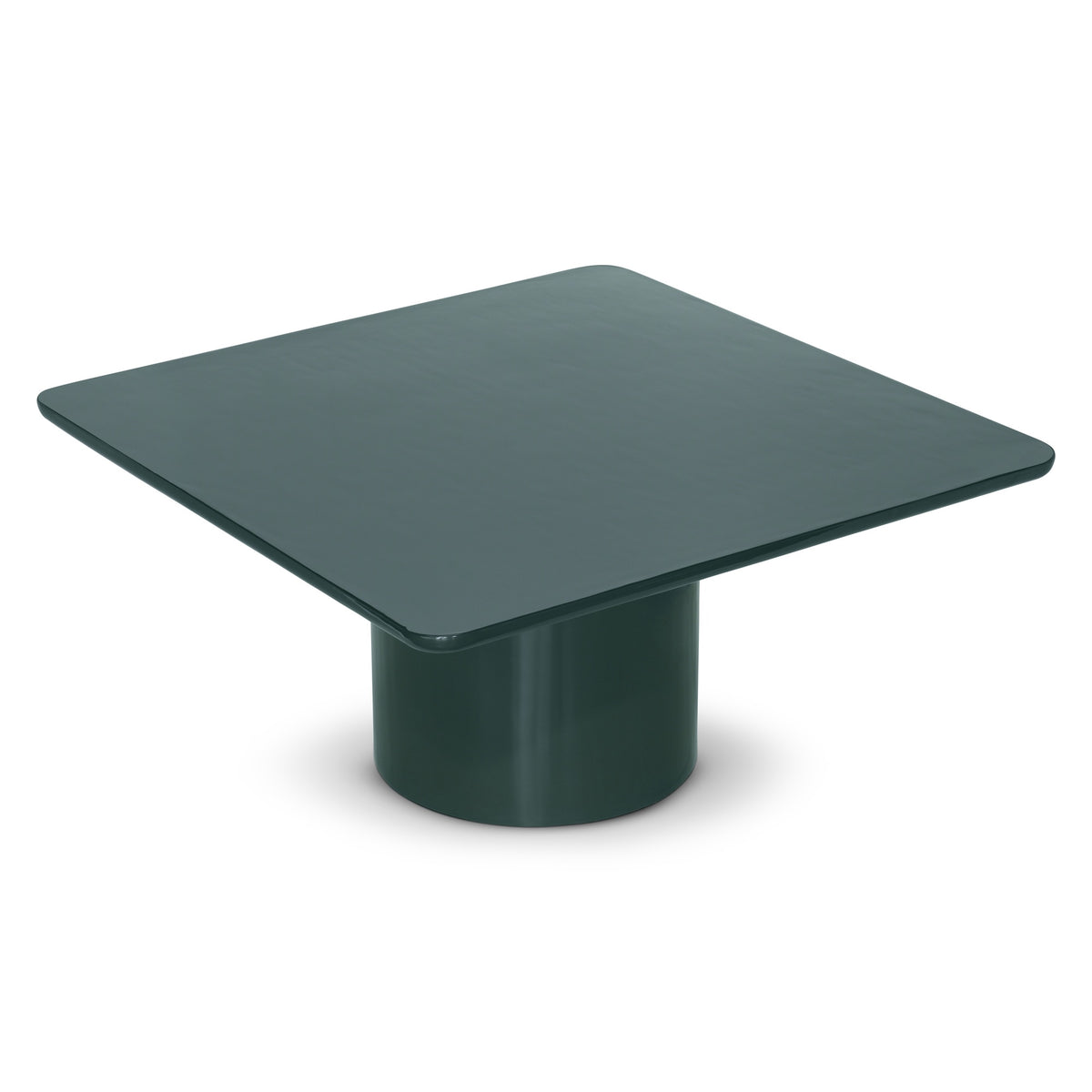 Alessia Short Enamel Coffee Table Obsidian Green, 14.25" by Urbia - detail 2