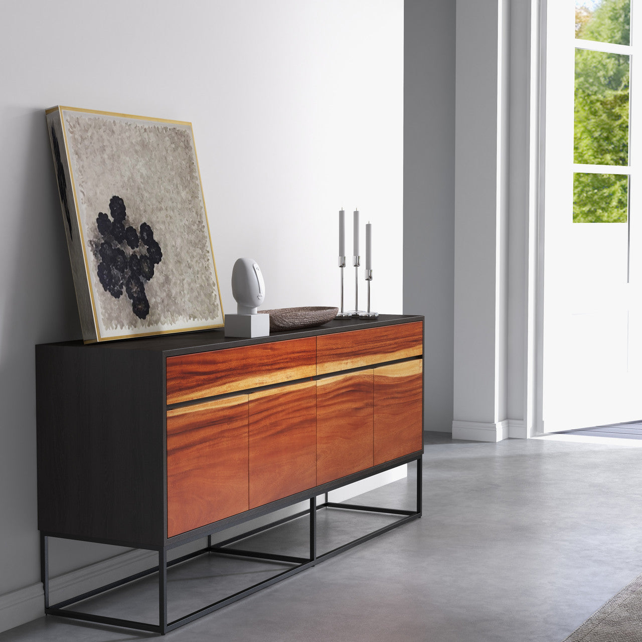 IE Series - Yoga Buffet - Suar - Black Base
