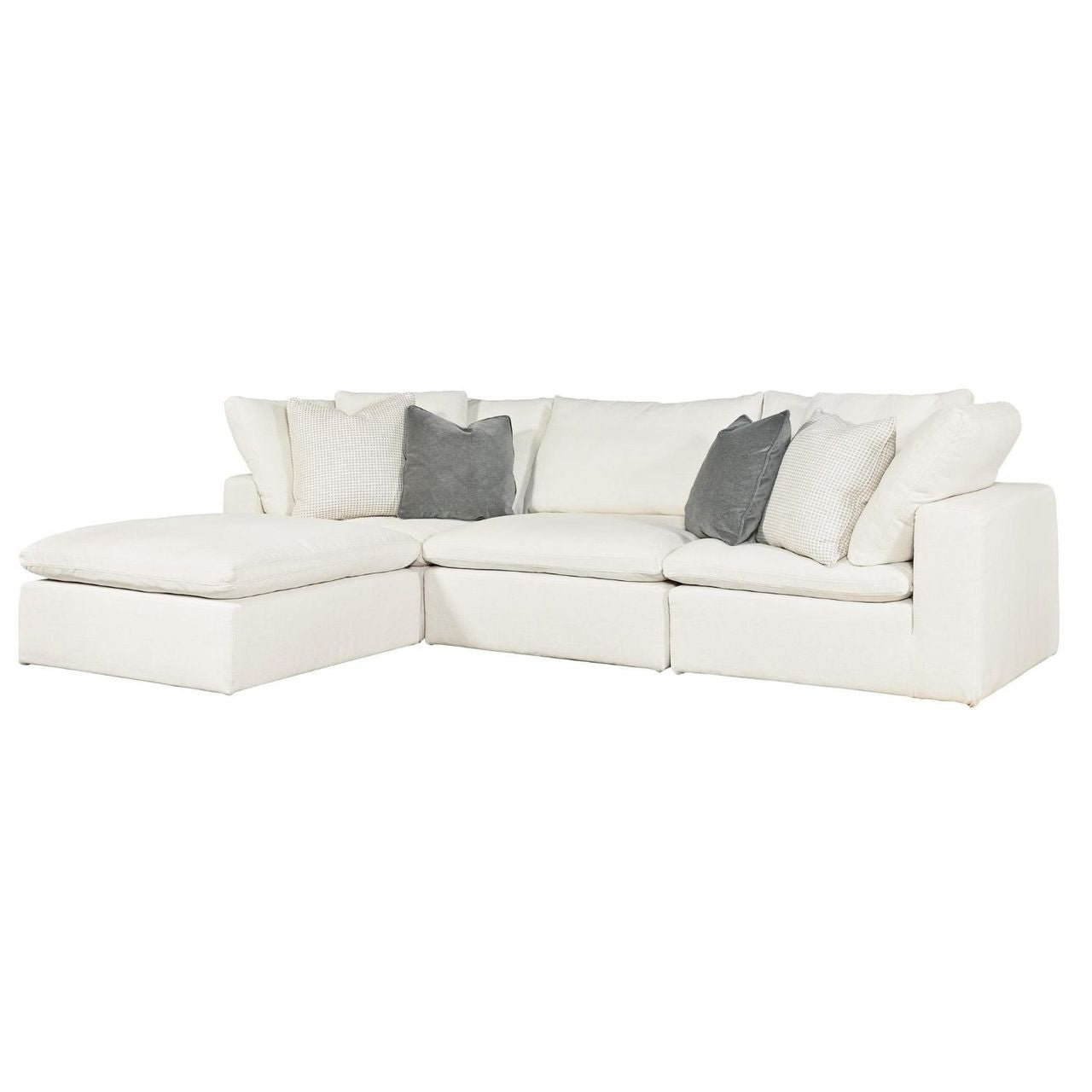 Palmer Coastal Beige 4-Pc Modular Sectional Sofa