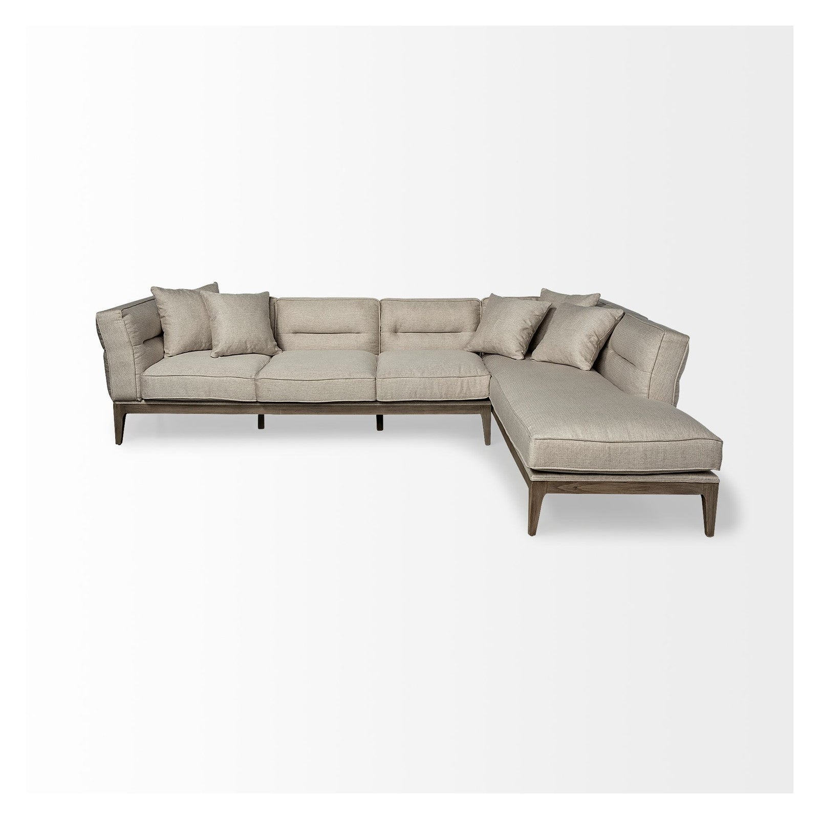 Denali III Beige Upholstered Wooden Frame Sectional by Mercana at ZIN Home