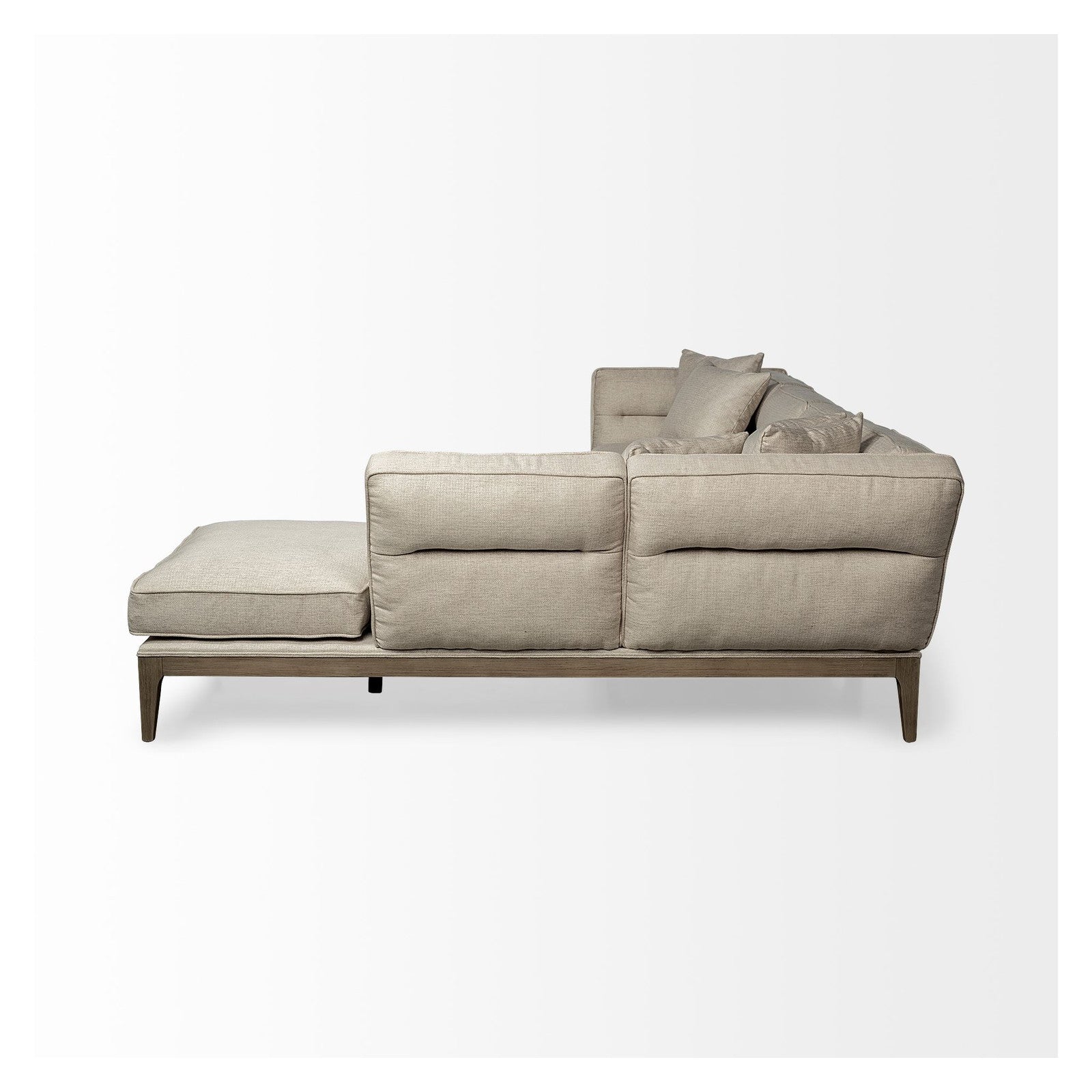 Denali III Beige Upholstered Wooden Frame Sectional by Mercana at ZIN Home