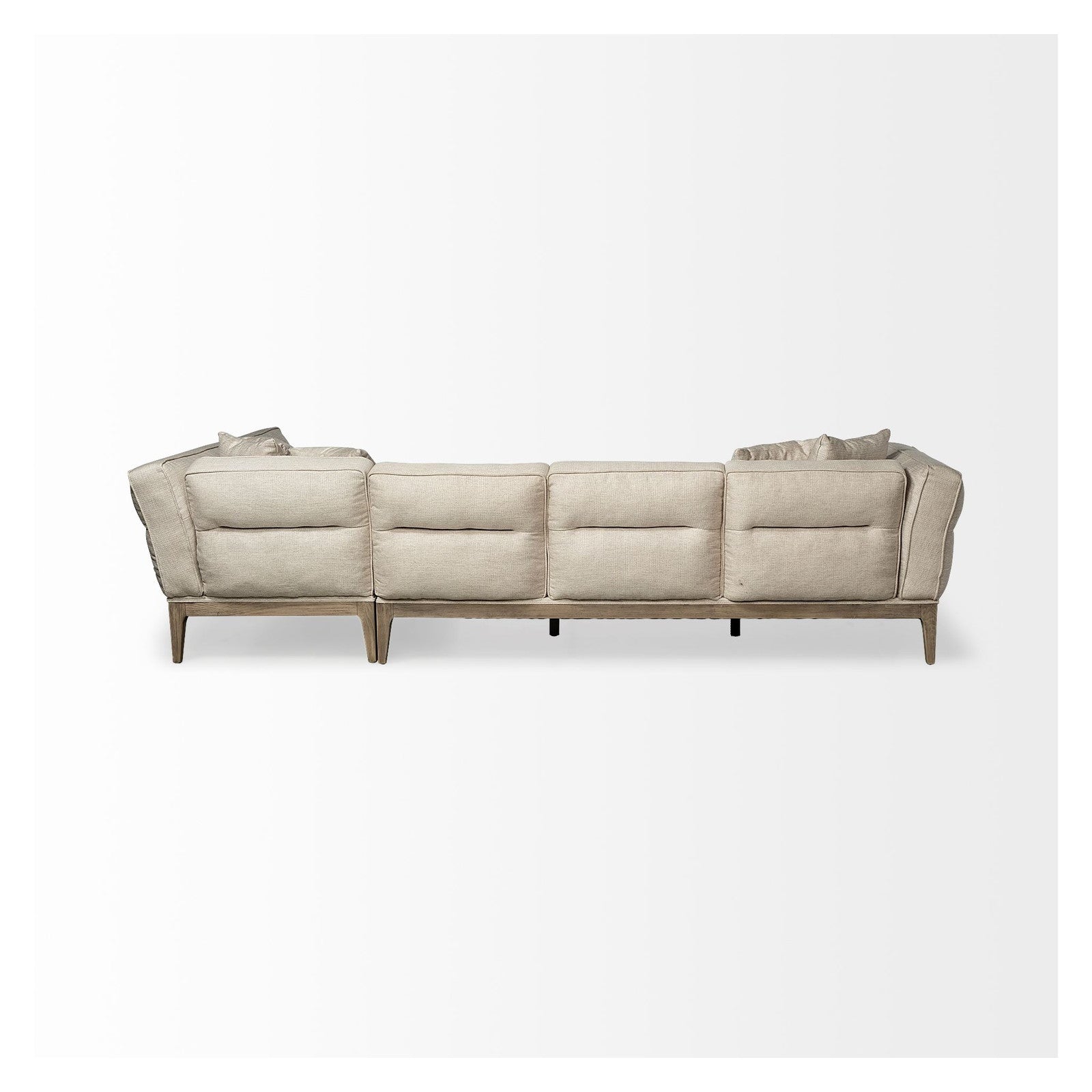 Denali III Beige Upholstered Wooden Frame Sectional by Mercana at ZIN Home