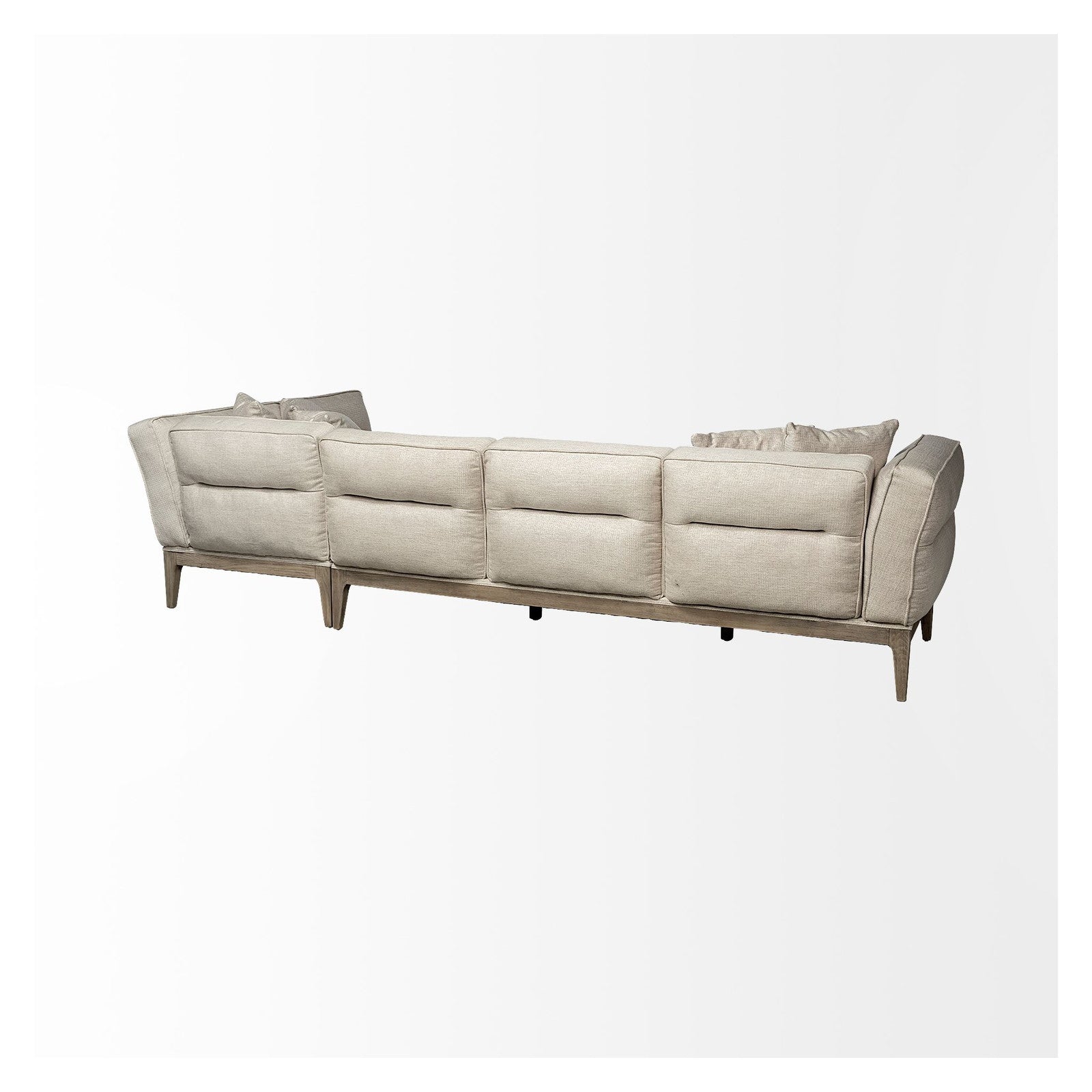 Denali III Beige Upholstered Wooden Frame Sectional by Mercana at ZIN Home