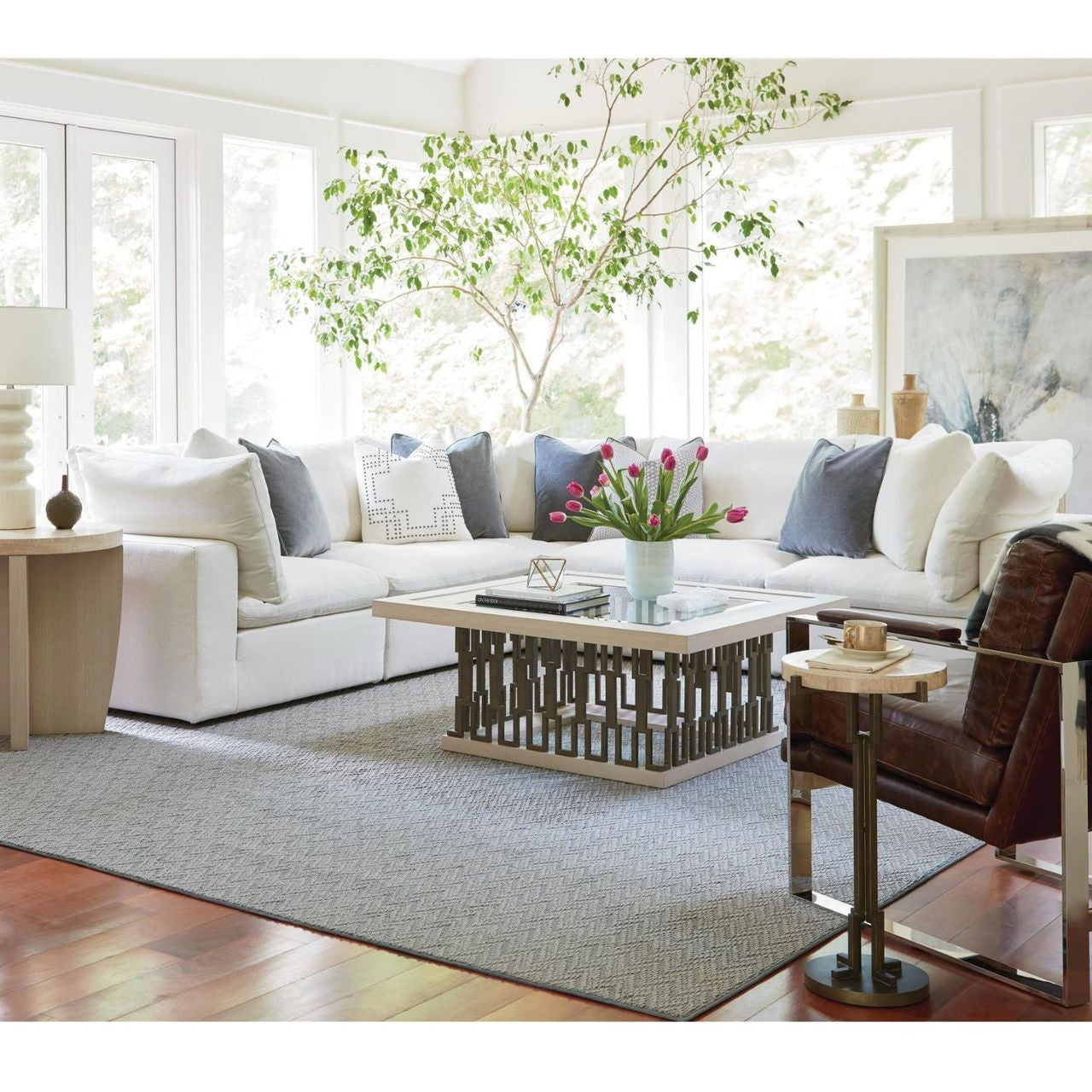 Palmer Coastal Beige 4-Pc Modular Sectional Sofa