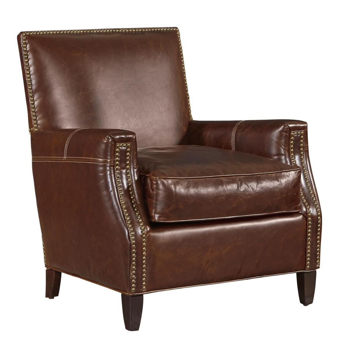 Finley Brown Leather Club Chair