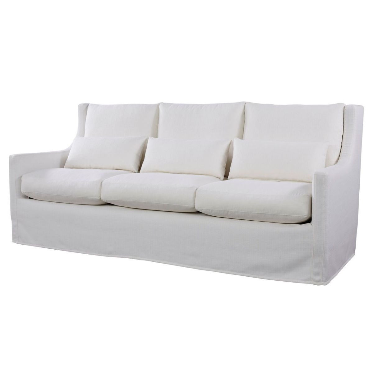 Sloane Salt Fabric Upholstered 3-Seat Sofa 90"