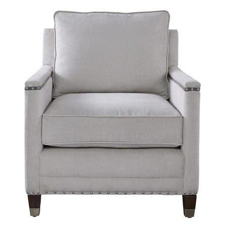 Merrill Upholstered Accent Chair with Nailheads