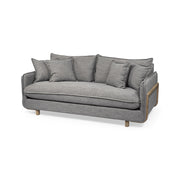Roy I 84" Castlerock Gray Upholstered Three Seater Sofa by Mercana at ZIN Home