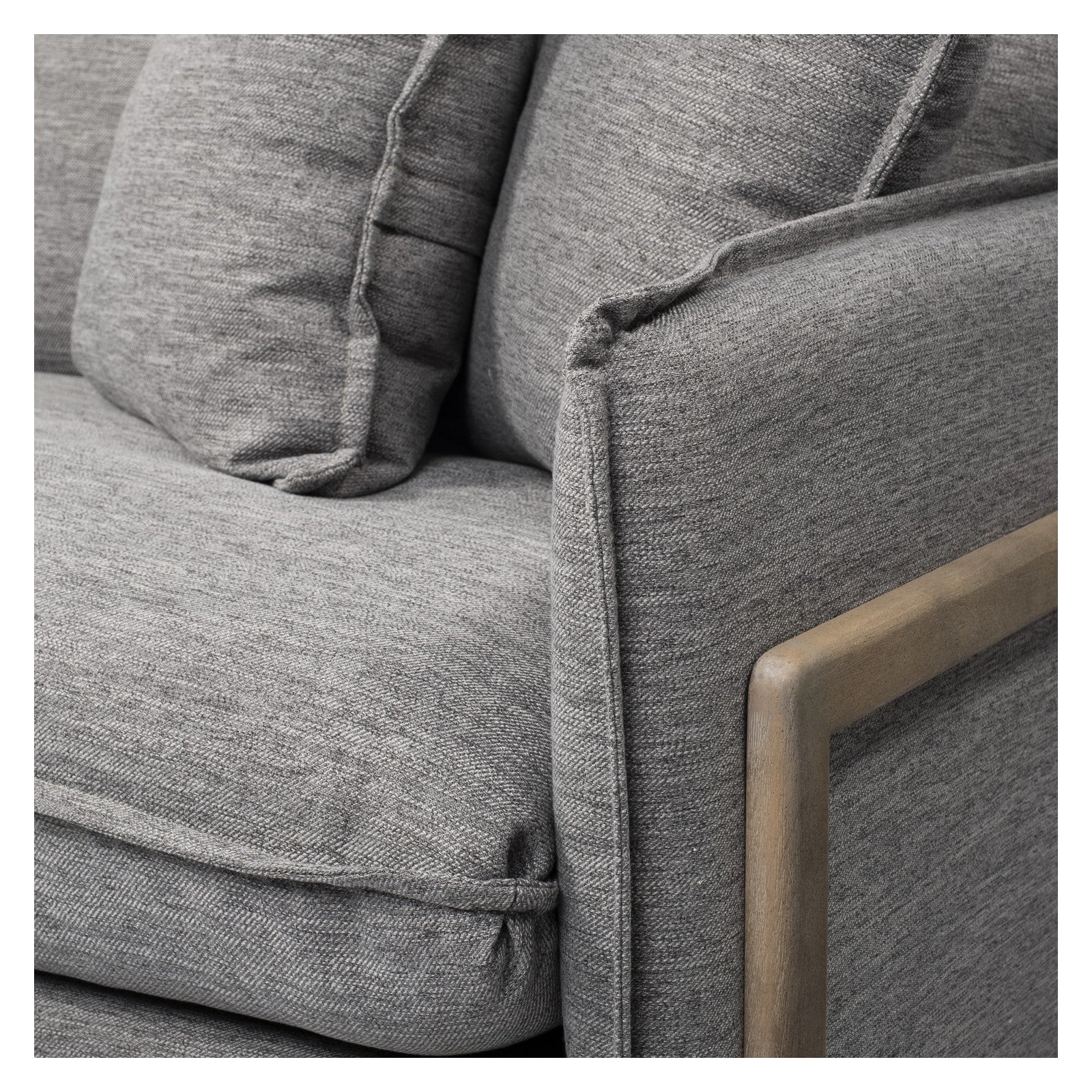 Roy I 84" Castlerock Gray Upholstered Three Seater Sofa by Mercana at ZIN Home