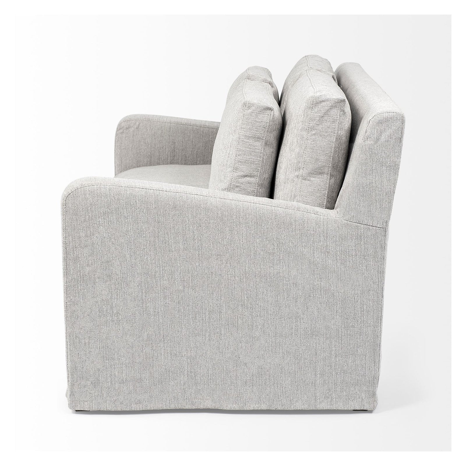 Denly I 69 X 38.25 X 34.5 Frost Gray Slipcover Two Seater Sofa by Mercana at ZIN Home