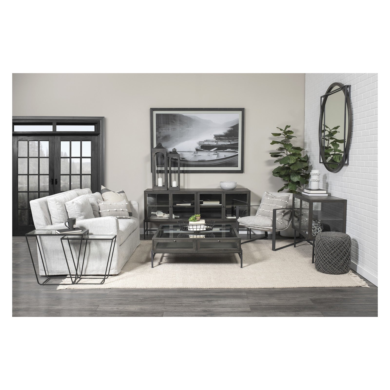Denly I 69 X 38.25 X 34.5 Frost Gray Slipcover Two Seater Sofa by Mercana at ZIN Home
