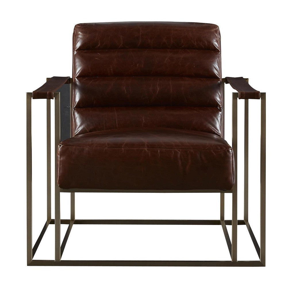 Jensen Modern Brown Leather Club Chairs