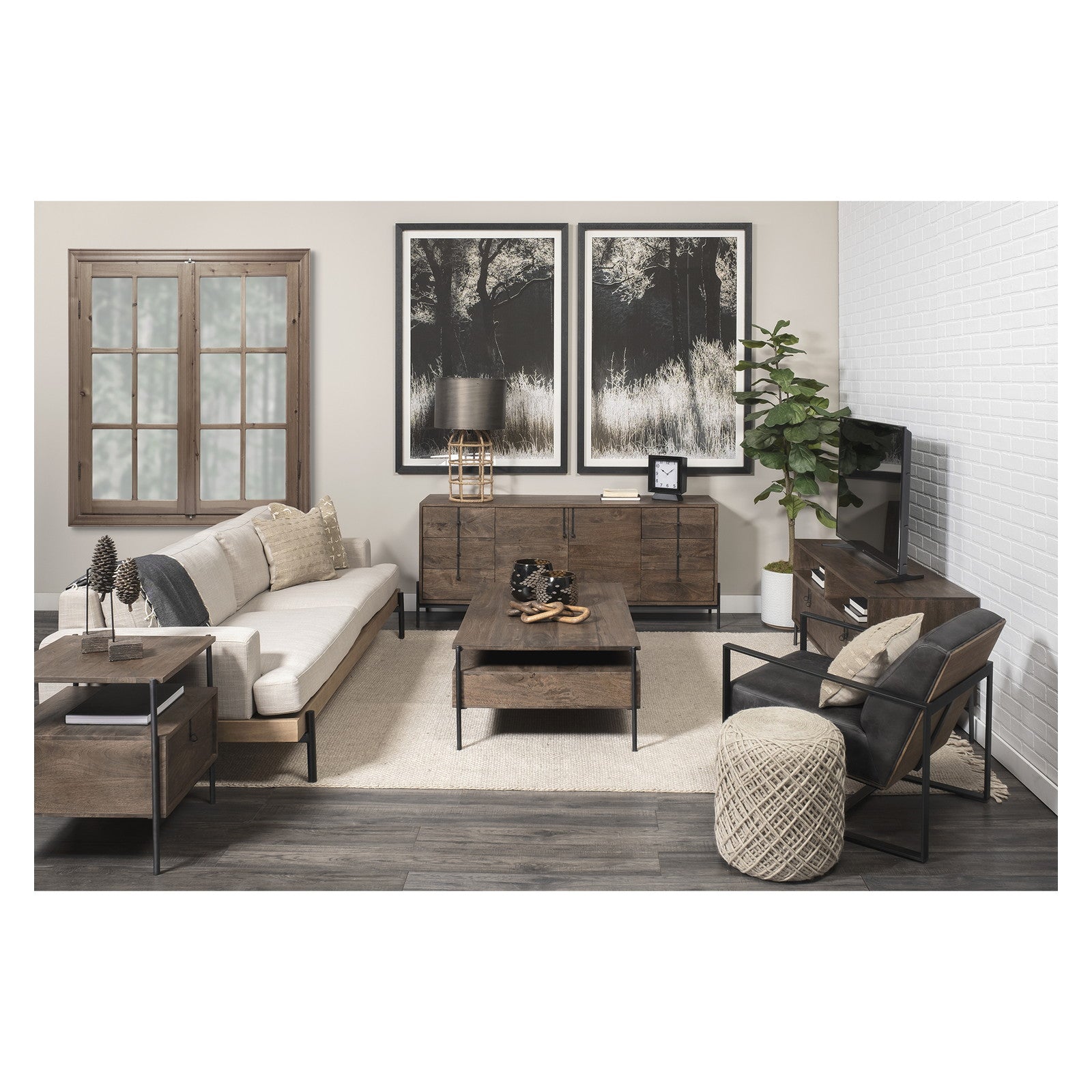 Colburne II 95" Beige Upholstered Three Seater Sofa by Mercana at ZIN Home