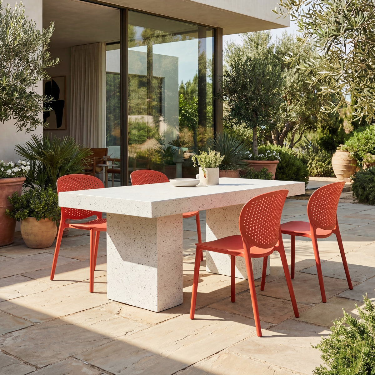 Metro Bailey Side Chair Set of 4 - Dark Orange Seat by Urbia - detail 8