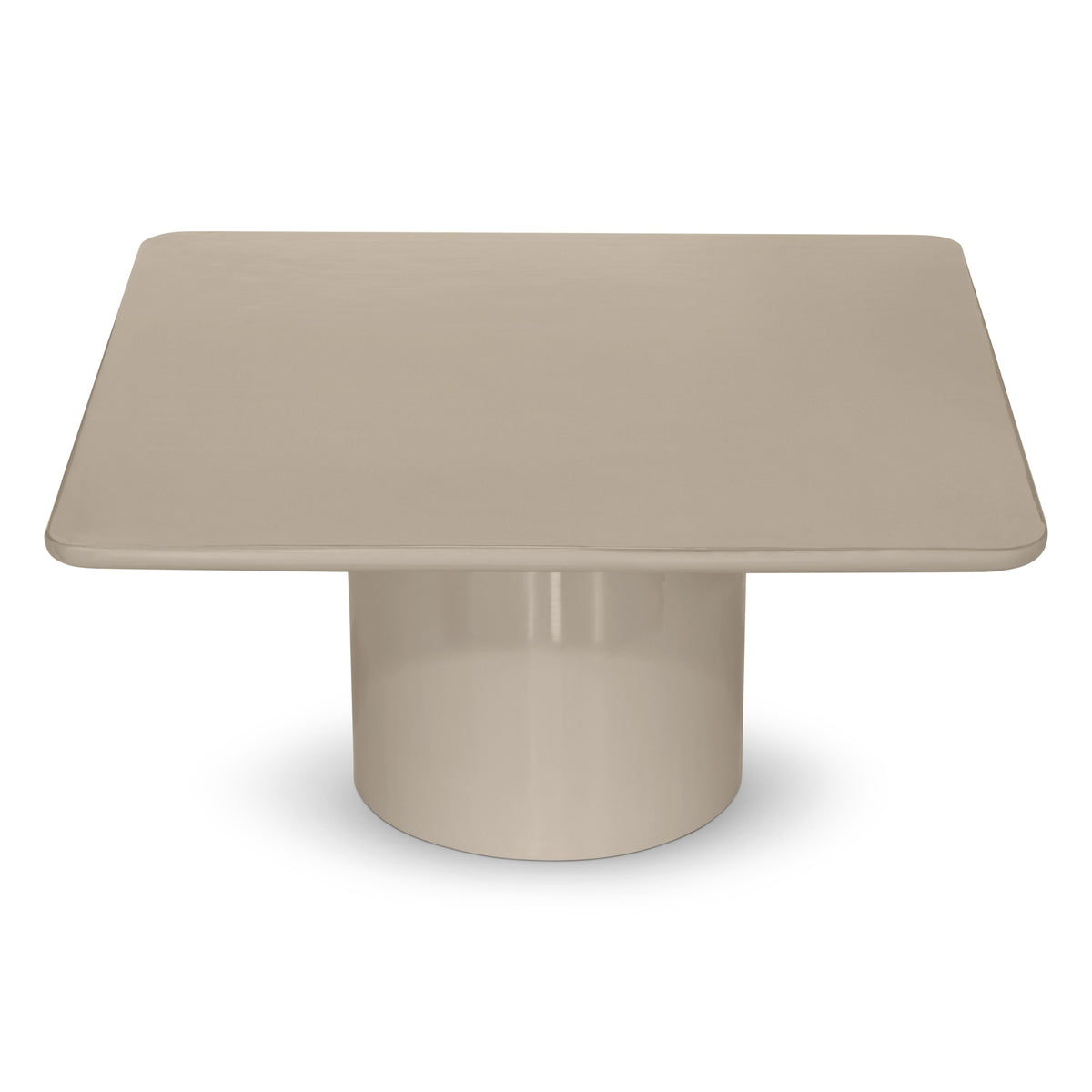 Alessia Short Enamel Coffee Table Latte Taupe, 14.25" by Urbia - detail 3